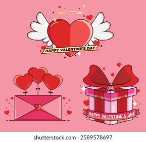 valentine's day icon collection. vector illustration. valentine's day vector. can be used for events and sticker in social media