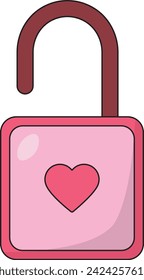 Valentines Day Icon. Cute Cartoon Design Style, On White Background
