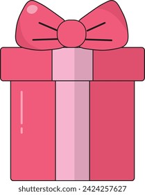 Valentines Day Icon. Cute Cartoon Design Style, On White Background