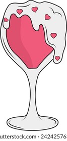 Icono de San Valentín. Lindo Estilo De Diseño De Dibujos Animados, Sobre Fondo Blanco