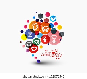 Valentinstag-Symbol-Design-Element