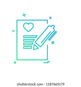 Valentine's day icon design vector