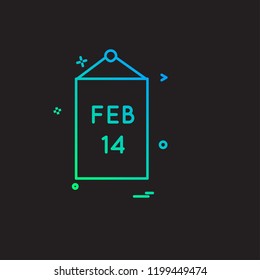Valentine's day icon design vector