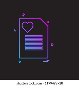 Valentine's day icon design vector