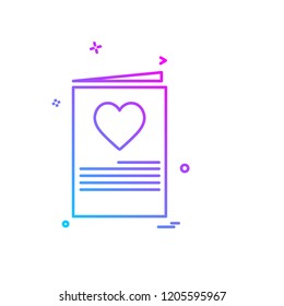 Valentine's day icon design vector