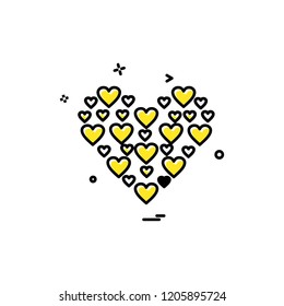 Valentine's day icon design vector