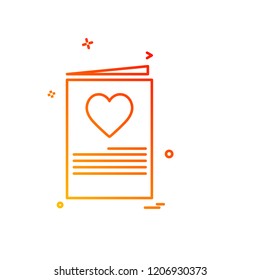 Valentine's day icon design vector