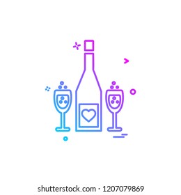 Valentine's day icon design vector