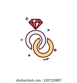 Valentine's day icon design vector