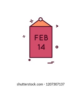 Valentine's day icon design vector