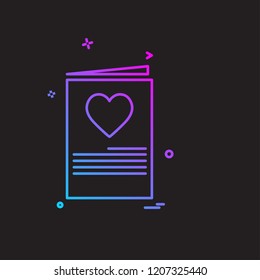 Valentine's day icon design vector