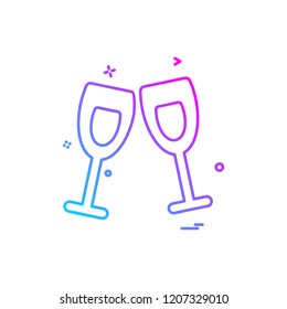 Valentine's day icon design vector