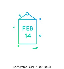 Valentine's day icon design vector