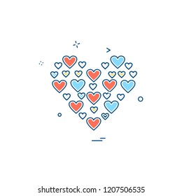 Valentine's day icon design vector