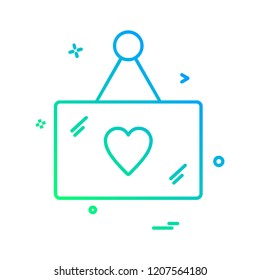 Valentine's day icon design vector 