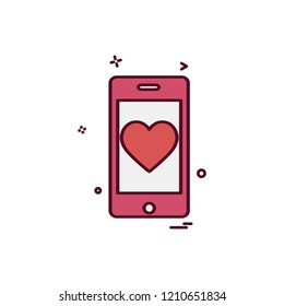 Valentine's day icon design vector