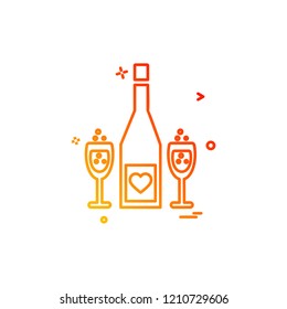 Valentine's day icon design vector