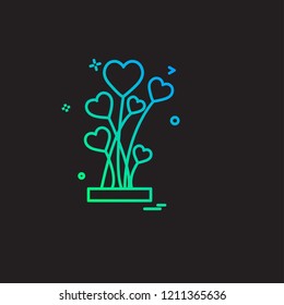 Valentine's day icon design vector