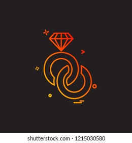 Valentine's day icon design vector
