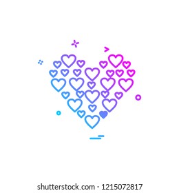 Valentine's day icon design vector