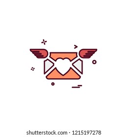 Valentine's day icon design vector