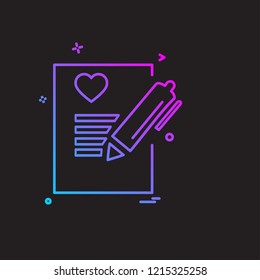 Valentine's day icon design vector