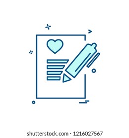 Valentine's day icon design vector