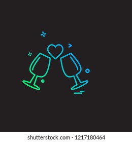 Valentine's day icon design vector