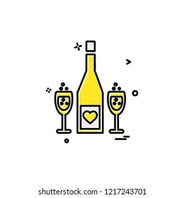 Valentine's day icon design vector