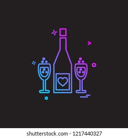 Valentine's day icon design vector