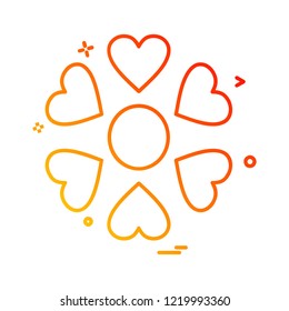 Valentine's day icon design vector 