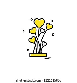 Valentine's day icon design vector