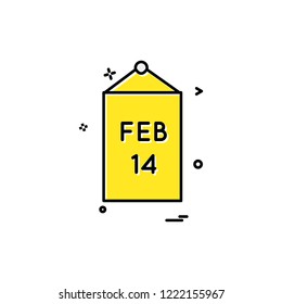 Valentine's day icon design vector