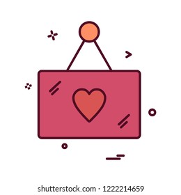 Valentine's day icon design vector 