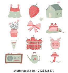 Valentine's day icon , February 14. love,animal,cute,Vector illustrations. love, couple, heart, valentine,flowers. Drawings for postcard and congratulations.

