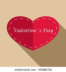 Valentines day icon. Flat illustration of valentines day vector icon for web