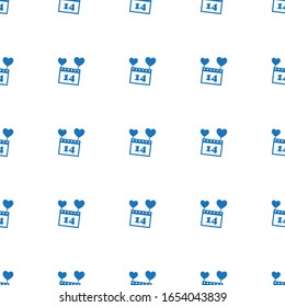 Patrón de icono del Día de San Valentín perfectamente aislado en fondo blanco. Icono de San Valentín lleno de editables. Patrón de icono de San Valentín para web y móvil.