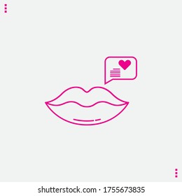Valentines day icon Pink heart design vector illustration