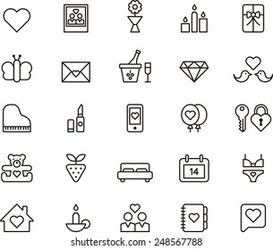 Valentine's Day icon set