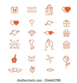 valentines day icon set