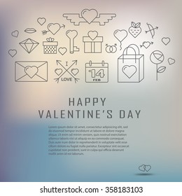 valentines day icon set