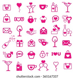valentines day icon set