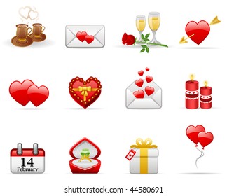 Valentine's Day icon set