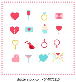valentines day icon set
