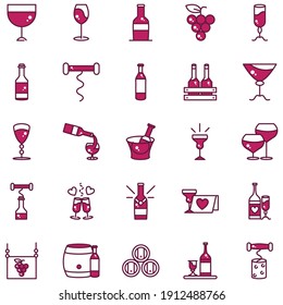 valentines day icon set collection