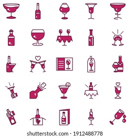 valentines day icon set collection