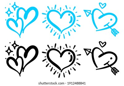valentines day icon set collection