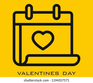 Valentines day icon signs