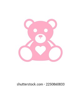 valentines day icon. teddy bear love. isolated vector images in flat style