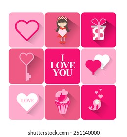 valentines day icon . vector